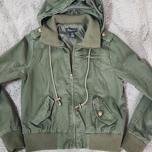 Olive Green Military Bomber Jacket